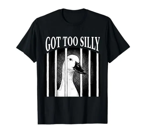 Meme T-Shirt, Black, size S (duck print)