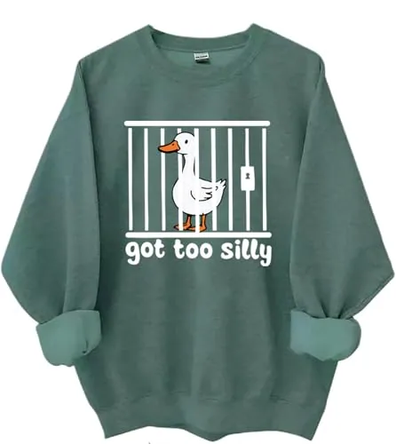 Animal Pun Sweatshirt, Green, size M