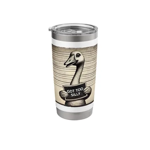 Jailbird Tumbler, White (mugshot print)