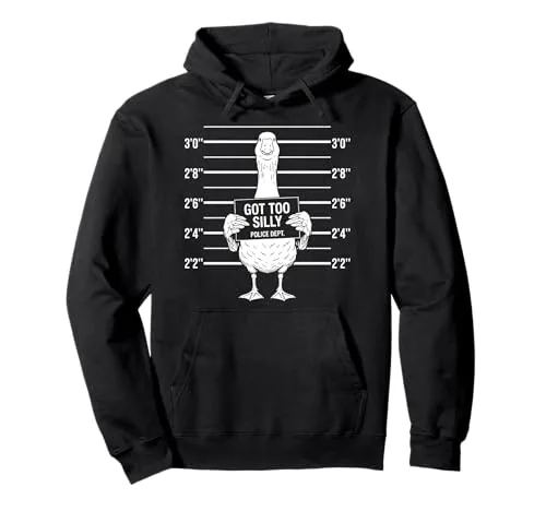Animal Pun Hoodie, Black, size S (Goose Humor)