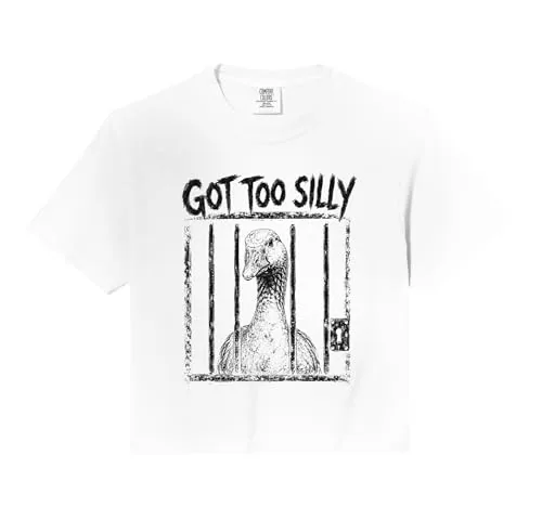Animal Pun Crop Top, Beige, size XL (Goose Humor)