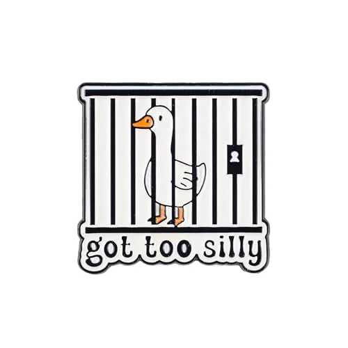 Jailbird Enamel Pin, White