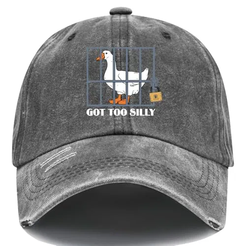 Baseball Cap, Grey (baseball print)