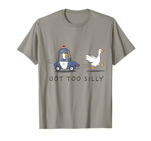 T-Shirt, Black, size S (got-too-silly-meme-goose)