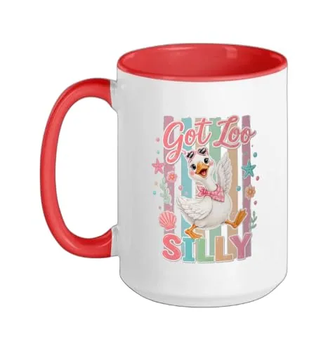 Mug, Red / White (pastel print)