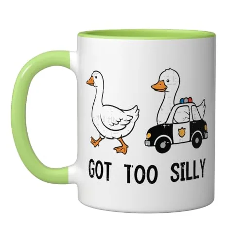 Jailbird Mug, Green / White (police print)