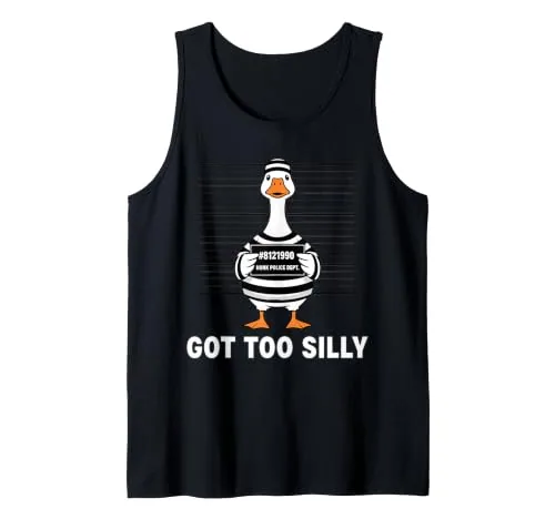 Jailbird Tank Top, Black, size S (mugshot print, cut for unisex)