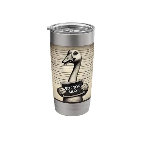 Jailbird Tumbler (mugshot print, Quirky Goose)