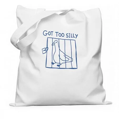 Animal Pun Tote Bag, White (Nihilform)