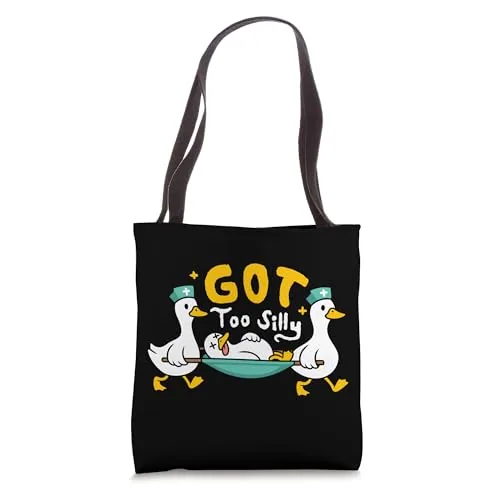 Meme Tote Bag, White (nurse print)