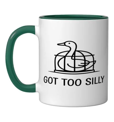 Jailbird Mug, Dark Green / White (coffee print)