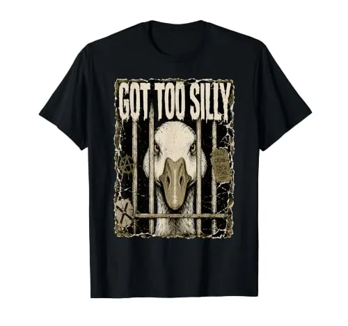 Animal Pun T-Shirt, Black, size S (Chaotic Waterfowl)