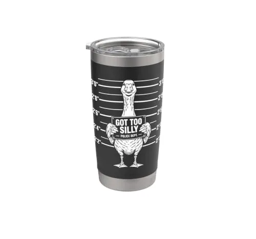Jailbird Tumbler, Black (mugshot print, The Art)
