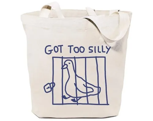 Animal Pun Tote Bag, White (GXVUIS)
