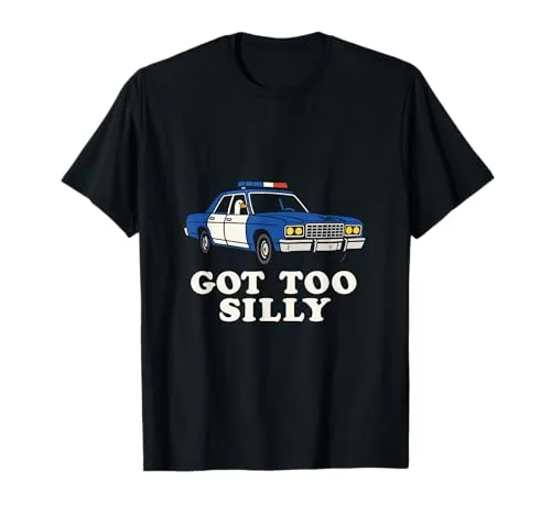 Jailbird T-Shirt, Black, size S (police print, trangsophia)